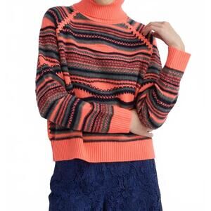 NEW MANOUSH women's orla turtleneck sweater in orange